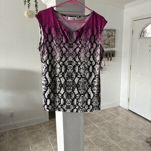 Calvin Klein Pink and Black Ombre snakeskin print Size Medium